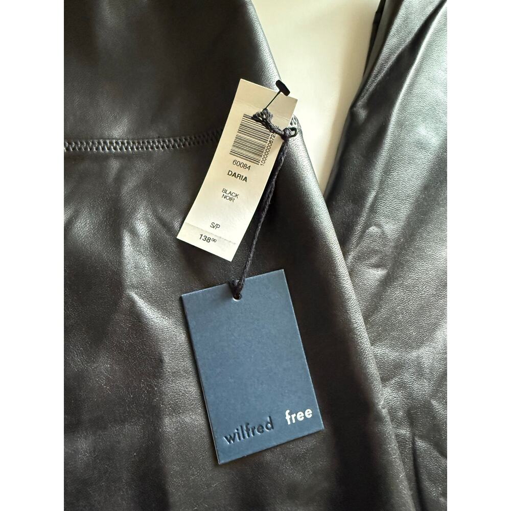 $138 New Aritzia Wilfred Daria Faux Leather Leggings - Small - Black - Picture 3 of 7